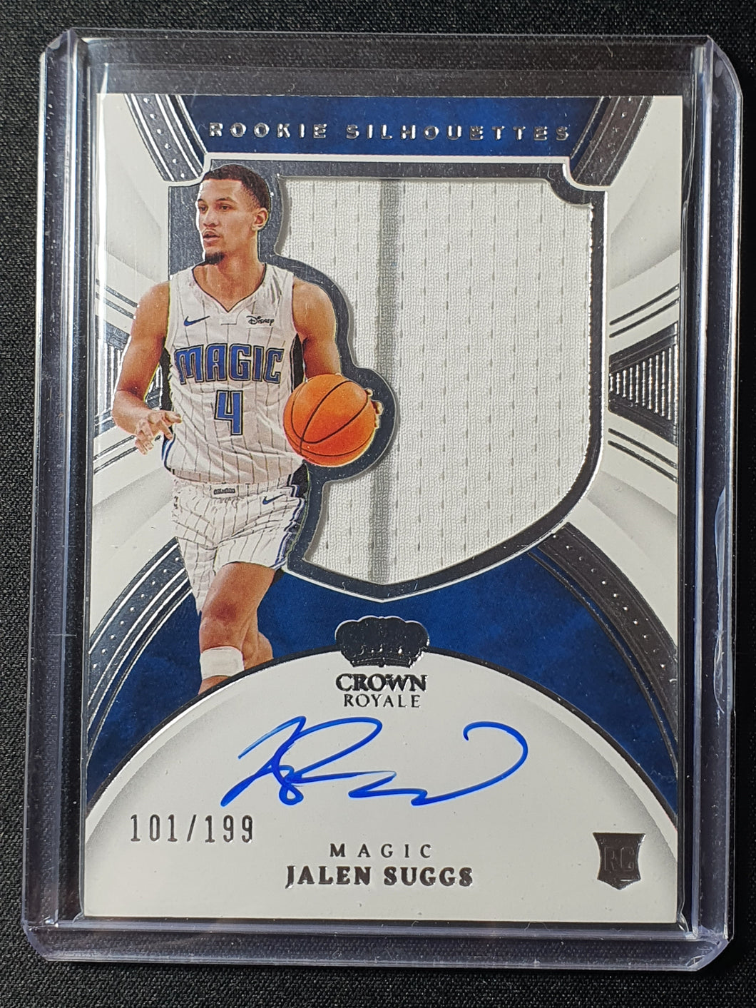 2021-22 Panini Crown Royale Jalen Suggs Rookie Silhouettes Patch Auto RPA /199