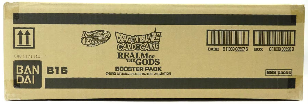 Dragon Ball Super TCG Realm of the Gods Booster 12-Box Case Matrix Collectables Dragon Ball Super TCG Realm of the Gods Booster 12-Box Case Matrix Collectables
