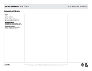 2020 - 2021 Panini Donruss Optic NFL Football Fat Value Pack Cello Box (Green Velocity Parallels)