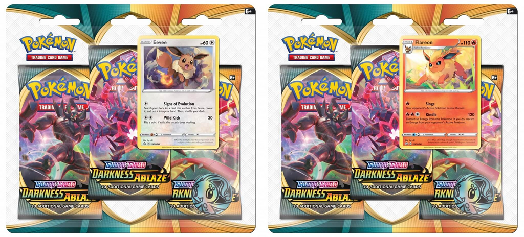 POKMON TCG Darkness Ablaze Three Booster Blister Bundle - Eevee & Fla Matrix Collectables POKMON TCG Darkness Ablaze Three Booster Blister Bundle - Eevee & Fla Matrix Collectables