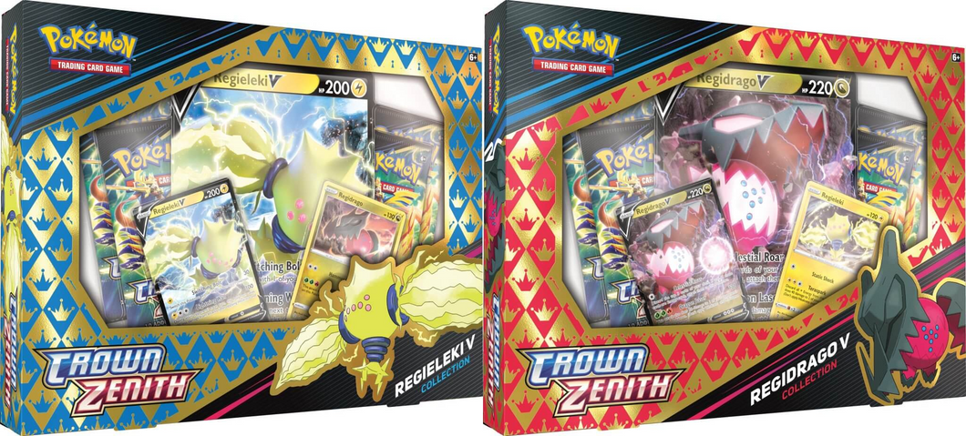 POKÉMON TCG Crown Zenith Regidrago & Regieleki V Box Pair