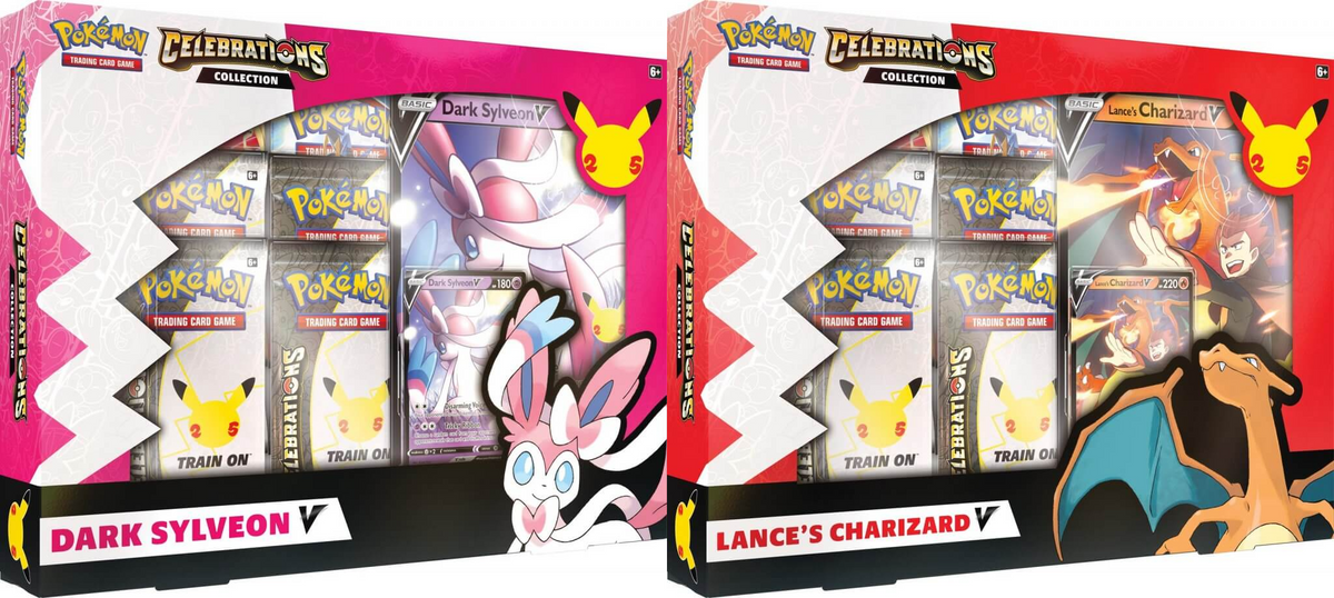 POKÉMON TCG Celebrations Collections - V Box (Lance’s Charizard V and ...