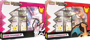 POKÉMON TCG Celebrations Collections - V Box (Lance’s Charizard V and Dark Sylveon V)