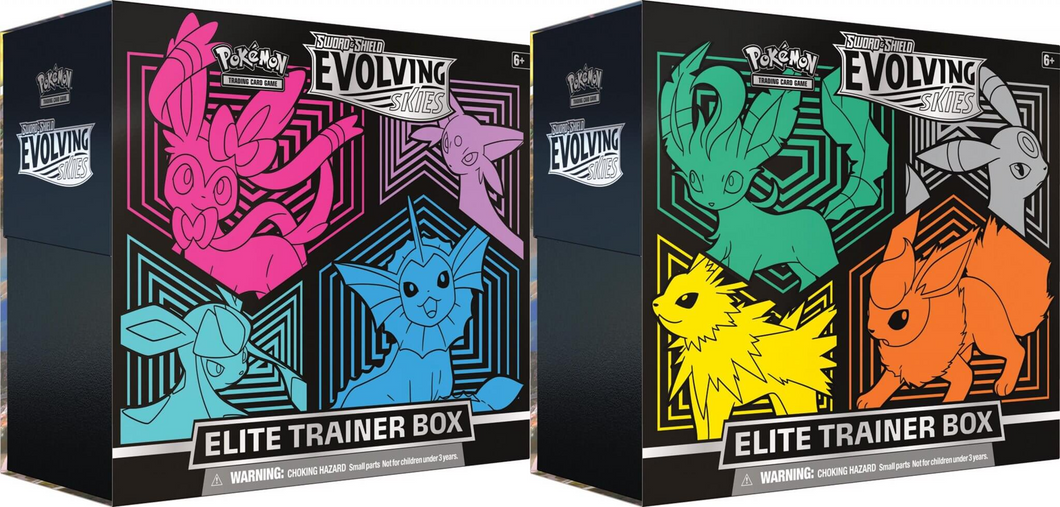 Pokémon Sword and Shield Evolving Skies Elite Trainer Box ETB (Pair of 2)