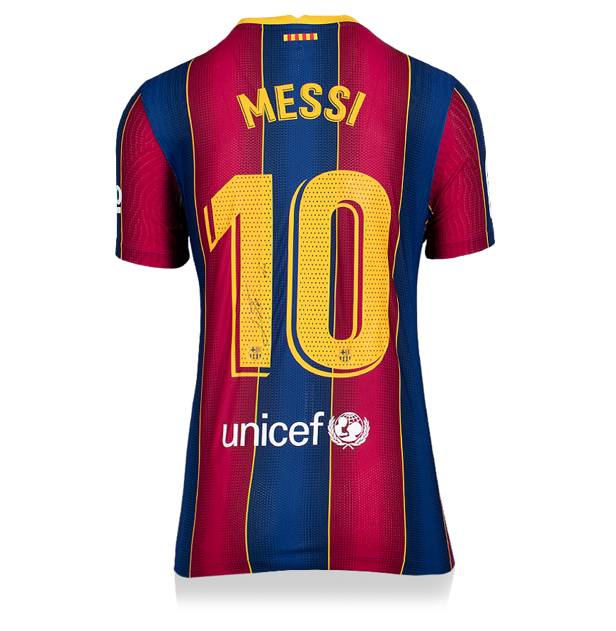 Lionel Messi FC Barcelona MATCH ISSUED Signed Jersey GOAT - ICONS Certified Authentic