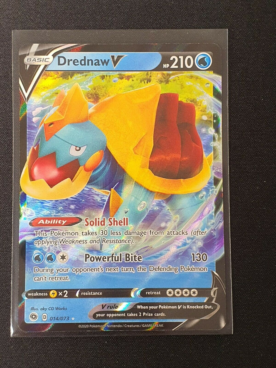 Pokemon - Champion's Path - Drednaw V - Holo Rare V 014/073