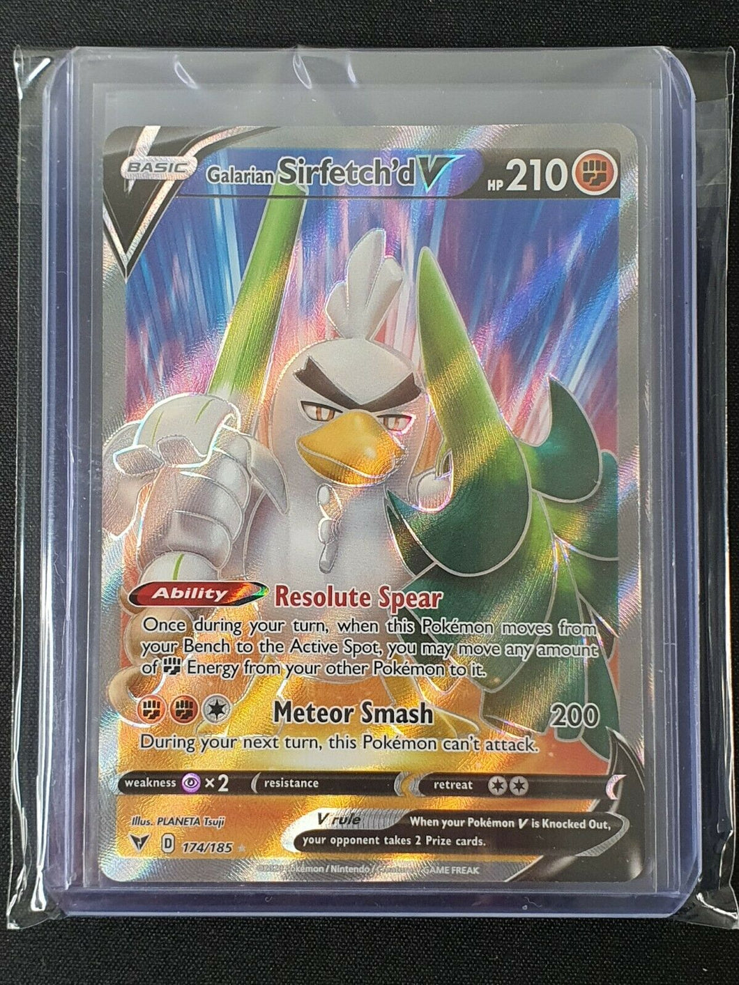 Pokemon - VIVID VOLTAGE - GALARIAN SIRFETCH'D V Ultra Rare 174/185