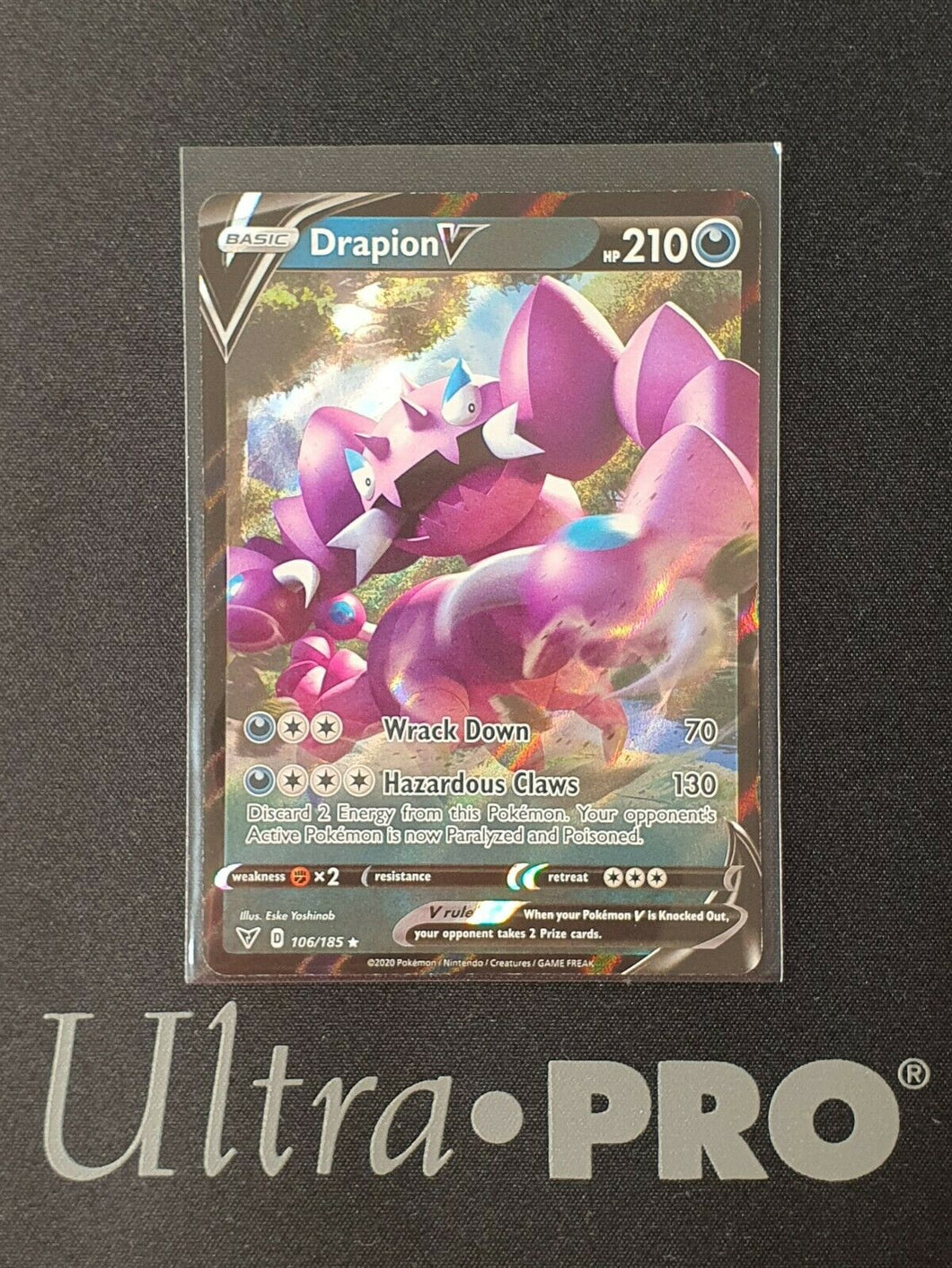 Pokemon - VIVID VOLTAGE - Drapion V Ultra Rare 106/185