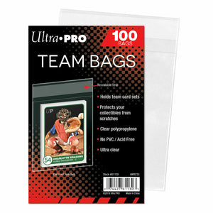 100 x Ultra Pro Team Bags Resealable Card Set Toploader Sleeve